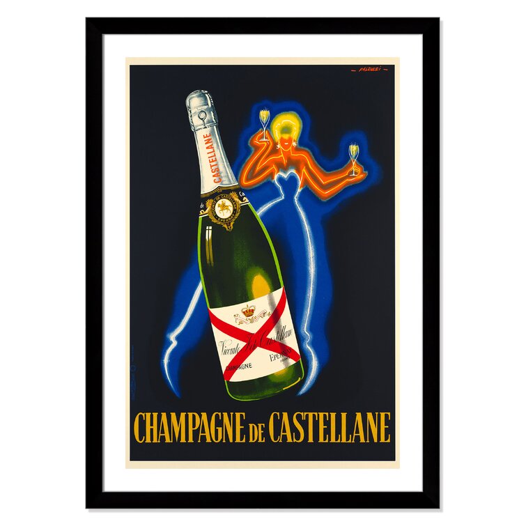 Champagne De Castellane Framed On Paper Print